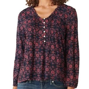 Lucky Brand Maya Floral Top - Long sleeve